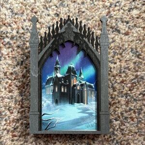 Bookish Box Fantasy Window Gothic Castle Wall Art with Northern Lights